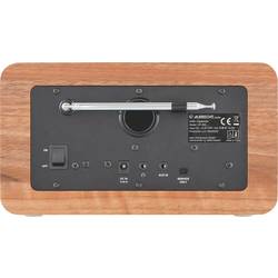 Albrecht DR 865 27865 stolní rádio, DAB+, FM, AUX, bezbariérové, vč. dálkového ovládání, zámek klávesnice, funkce alarmu, dřevo (tmavé)