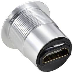 TRU COMPONENTS TC-11980452 Zásuvka HDMI panelového adaptéru HDMI zásuvka HDMI zásuvka stříbrná Množství: 1 ks