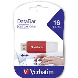 Verbatim V DataBar USB 2.0 Drive USB flash disk 16 GB červená 49453 USB 2.0