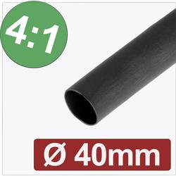 Quadrios 24CA304 smršťovací bužírka s lepidlem černá 40 mm 10 mm Poměr smrštění:4:1 metrové zboží