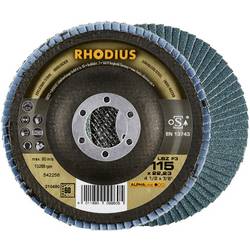 Rhodius 210480 LSZ F3 vějířovitý brusný kotouč Průměr 115 mm Ø otvoru 22.23 mm Zrnitost 60 nerezová ocel 1 ks