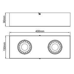 Brilliant G99721/76 Doro LED stropní svítidlo LED GU10 Energetická třída (EEK2021): F (A - G) 4.5 W písková, černá