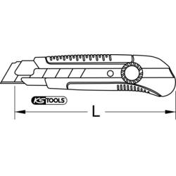 KS Tools 9072158 Komfortní odlamovací nůž, 200 mm, čepel 25 x 125 mm 1 ks