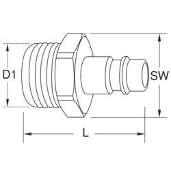 KS Tools 515.3489 5153489 kolík spojky pro stlačený vzduch 1 ks