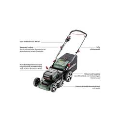 Metabo RM 36-18 LTX BL 46 akumulátor Akumulátorová sekačka + 2. akumulátor, vč. nabíječky 5,2 Ah šířka sekání 46 mm