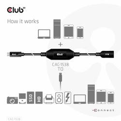 club3D USB adaptér USB 3.2 Gen1 USB-C ® zástrčka, USB-A zásuvka 10.00 m černá CAC-1538