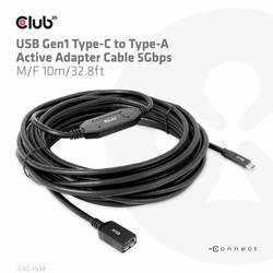 club3D USB adaptér USB 3.2 Gen1 USB-C ® zástrčka, USB-A zásuvka 10.00 m černá CAC-1538