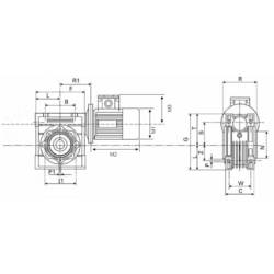 MSF-Vathauer Antriebstechnik střídavý elektromotor GM 1,1-MS-HY-Q63-i19-B14 IE2 20 100027 0136 1.1 kW 2.7 A 230 V/400 V B14 74 ot./min 111 Nm