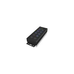 ICY BOX 60362 USB Hub 10 portů USB-A USB 3.0 5 GBit/s s portem pro rychlé nabíjení černá IB-HUB1703-QC3, 7 Port USB 3.2 Gen 1 mit 1x QC 3.0 u. 2x BC 1.2