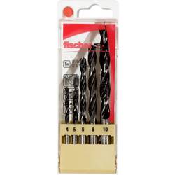 Fischer 536608 sada spirálových vrtáků do dřeva 5dílná 4 mm, 5 mm, 6 mm, 8 mm, 10 mm 1 sada