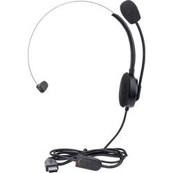 Manhattan Mono USB-Headset On-Ear kabelgebunden USB-A-Stecker Lautstärkeregelung schwarz Headset otevřená (On Ear) kabelová mono černá regulace hlasitosti,