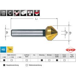 RUKO DIN 335 C 90 ° 102125T záhlubník 31 mm HSS TiN válcová stopka 1 ks