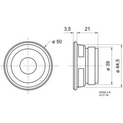 Visaton FRWS 5 R - 8 Ohm 2 palec 5 cm širokopásmový reproduktor 4 W 8 Ω černá