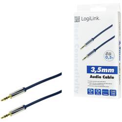 LogiLink CA10030 jack audio kabel 0.30 m tmavě modrá (matná) pozlacené kontakty