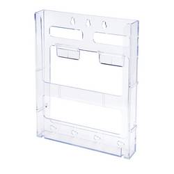 Deflecto 772001 držák prospektů transparentní DIN A4 na výšku Počet přihrádek 1 1 ks (š x v x h) 228 x 285 x 50 mm