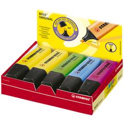 STABILO zvýrazňovač textu BOSS® ORIGINAL 70/10-1 N/A žlutá, zelená, růžová, modrá 2 mm, 5 mm 10 ks