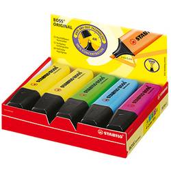 STABILO zvýrazňovač textu BOSS® ORIGINAL 70/10-1 žlutá, zelená, růžová, modrá 2 mm, 5 mm 10 ks