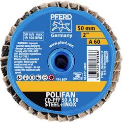 PFERD TOOLS 42719106 CD PFF 50 A 60 vějířovitý brusný kotouč Průměr 50 mm Zrnitost 60 bronz, titan, Slitina titanu, měď, mosaz, nerezová ocel, Šedá / tvárná