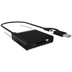 ICY BOX IB-CR404-C31, Kartenleser, CF Exp. 2.0 Type-B, USB 3.2 Gen 2, LED, Aluminium externí čtečka paměťových karet USB-C®, USB 3.2 (Gen 2) černá