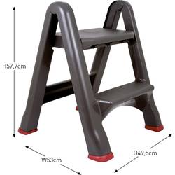 Curver 155160 sklápěcí schůdky antracitová, červená 3.22 kg