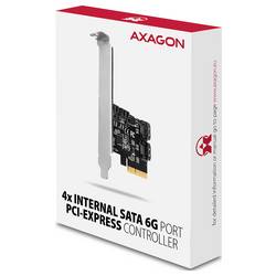 AXAGON PCES-SA4X4 4 porty karta PCI-Express PCIe vč. nízkoprofilového krycího plechu na prázdný slot