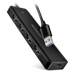 AXAGON HUE-C1A USB Hub 4 + 1 port USB 3.0, USB-C® USB 3.0 5 GBit/s černá HUE-C1A