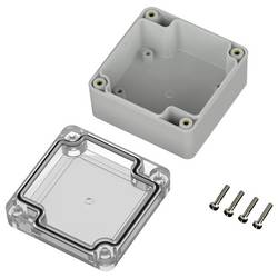TRU COMPONENTS 6U07080804139 TC-13865060 Průmyslová skříň 75 x 75 x 45 polykarbonát světle šedá, transparentní 1 ks