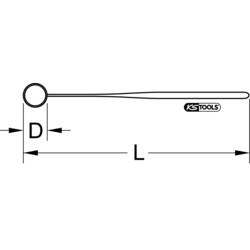 KS Tools 117.1630 inspekční zrcátko Velikost zrcadla: (Ø) 21 mm
