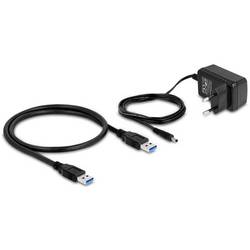 Delock 64182 USB Hub 4 + 1 port USB-A, DC zásuvka 3,5 mm USB 3.2 Gen2 10 GBit/s šedá 64182