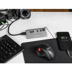Delock 64182 USB Hub 4 + 1 port USB-A, DC zásuvka 3,5 mm USB 3.2 Gen2 10 GBit/s šedá 64182