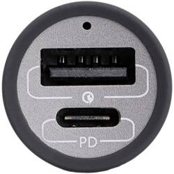 Akyga AK-CH-26 USB nabíječka, GaN, Rychlonabíječka, 1x USB-C®, 1x USB A , 100 W, QC 3.0, Power Delivery 3.0, šedá