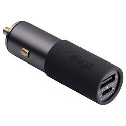 Akyga AK-CH-26 USB nabíječka, GaN, Rychlonabíječka, 1x USB-C®, 1x USB A , 100 W, QC 3.0, Power Delivery 3.0, šedá