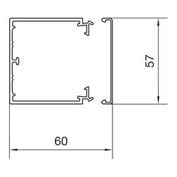 Hager LF6006009016 kabelová lišta (d x š x v) 2000 x 57 x 60 mm 2 m bílá