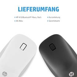 HP 410 Slim myš, přenos bezdrátový, 3 tlačítko, 2000 dpi, černá, stříbrná