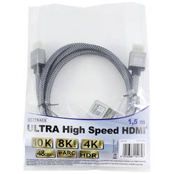 Maxtrack HDMI kabel Zástrčka HDMI-A, Zástrčka HDMI-A 1.50 m černá C 221-1,5HNL 8K UHD HDMI kabel