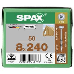 SPAX 0251010802405 R 88193 m.Spitze/T-STAR šroub do dřeva 8 mm 240 mm T-STAR plus ocel WIROX 50 ks