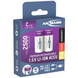 Ansmann LR15 USB-C akumulátor malé mono C Li-Ion 2500 mAh 1.5 V 2 ks