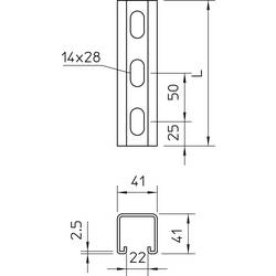 OBO Bettermann MS4141P3000FS 1122910 profilová lišta 3 m 3 m