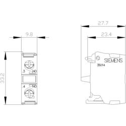 Siemens 3SU1400-1AA10-1LA0 svorkovnice 500 V DC/AC 1 ks