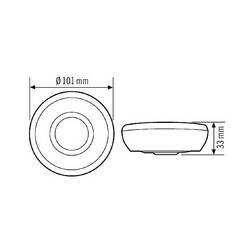 ESYLUX EB10431357 na strop, na omítku stropní detektor přítomnosti osob 360 ° bílá IP20