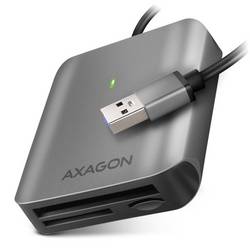 AXAGON CRE-S3 externí čtečka paměťových karet / hub USB 3.0 šedá, černá