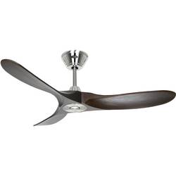 CasaFan ECO GENUINO 122 BN-NB stropní ventilátor 11.3 W (Ø x v) 1220 mm x 280 mm chrom s dálkovým ovládáním, vhodný i pro zimní provoz