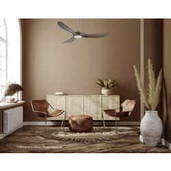 CasaFan ECO GENUINO 122 BN-NB stropní ventilátor 11.3 W (Ø x v) 1220 mm x 280 mm chrom s dálkovým ovládáním, vhodný i pro zimní provoz