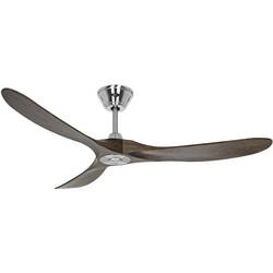 CasaFan ECO GENUINO 152 BN-NB stropní ventilátor 16.6 W (Ø x v) 1520 mm x 285 mm chrom s dálkovým ovládáním, vhodný i pro zimní provoz