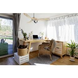CasaFan ECO GENUINO 152 BN-NT stropní ventilátor 16.6 W (Ø x v) 1520 mm x 285 mm chrom s dálkovým ovládáním, vhodný i pro zimní provoz