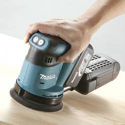 Makita Dbo180rtj DBO180RTJ akumulátorová excentrická bruska vč. 2x aku, vč. nabíječky 18 V Ø 125 mm