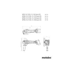 Metabo WPBA 18 LTX BL 15-125 Quick DS 601734840 Akumulátorová úhlová bruska 125 mm, bezkartáčové, kufřík, bez akumulátoru, bez nabíječky, 18 V