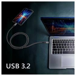 Maxtrack Kabel USB-C USB 3.2 Gen2 USB-C ® zástrčka 3 m černá oboustranně zapojitelná zástrčka, pozlacené kontakty C531-3L