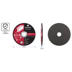 TOOLCRAFT TO-10674636 sada řezných kotoučů 125 mm 10 ks Oxid hlinitý