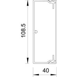 OBO Bettermann 6191150 kabelová lišta (d x š x v) 2000 x 110 x 40 mm 1 ks čistě bílá